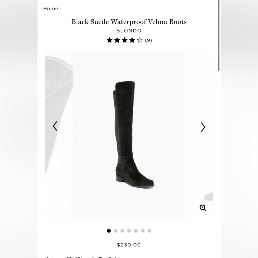 Blondo waterproof black suede Velma boot